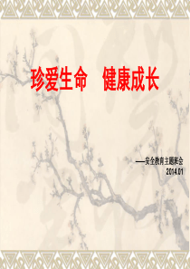 小学安全教育主题班会“珍爱生命,健康成长”课件