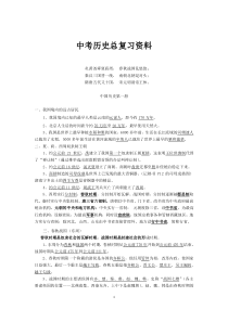 中考历史总复习资料大全