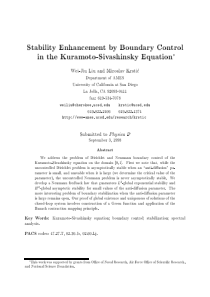 Stability enhancement by boundary control in the K