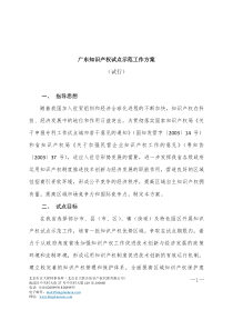 广东知识产权试点示范工作方案