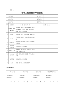 安徽省住宅工程质量分户验收实施细则 附表1-9