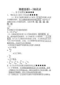 高中物理选修3-3知识点