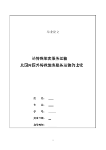 论文特殊旅客服务运输