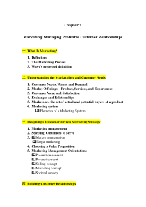 Principles-of-Marketing-Outline-营销学原理题纲
