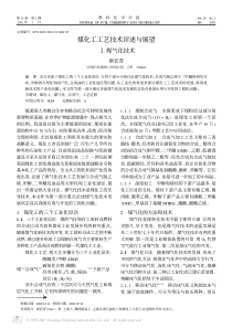 煤化工工艺技术评述与展望--Ⅰ[1].煤气化技术