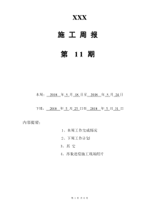 施工周报