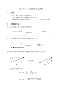 1.矢量的合成与分解