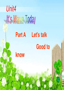 小学英语PEP人教版四年级下册《Unit 4 Its warm today》ppt课件5