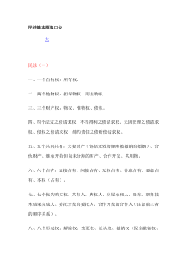 民法基本框架口诀