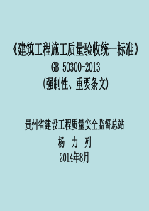 《建筑工程施工质量验收统一标准》2013简