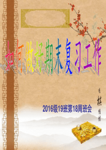 17期末复习主题班会