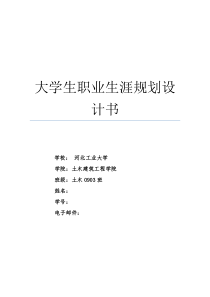 大学土木工程职业生涯规划书