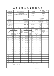 无侧限抗压强度试验报告+原始记录(自动生成)