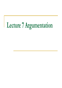 Lecture 7argumentation