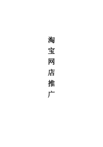 淘宝推广方案16页