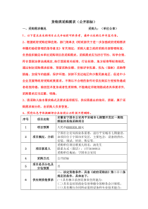 货物类采购需求(公开招标)