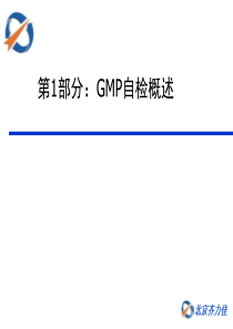 GMP自检概述1-自检的组织准备与计划编制