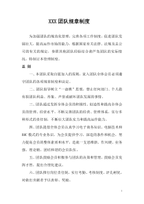 XXX团队规章制度