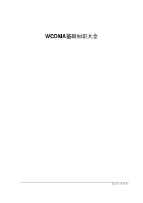 WCDMA基础知识大全