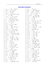 常用计算机专业英语词汇
