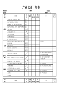 产品开发计划书模板