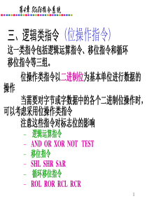 微机原理与接口第4章4-逻辑运算及串操作指令解读