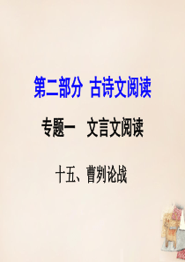 《曹刿论战》中考复习ppt课件分析