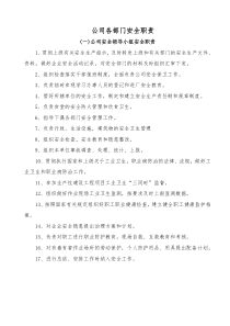 公司各部门安全职责