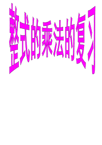 整式的乘法复习课件