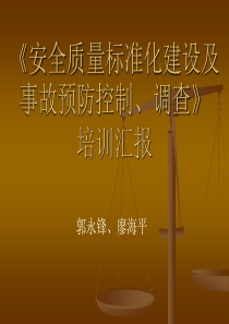 安全质量标准化建设及事故预防控制(PPT 44页)(1)