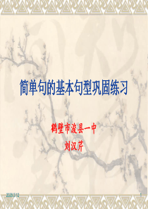 简单句的基本句型巩固练习.