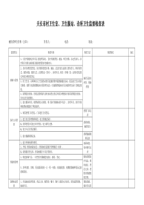 医疗机构卫生监督检查表
