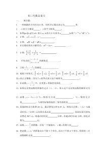 初三数学中考复习专题