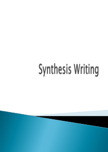 Synthesis Writing