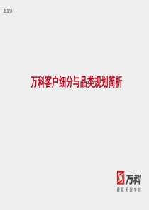 万科产品及客户细分