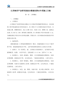 大丰港国际商务中心基坑支护、降水施工方案