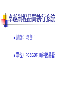 卓越制程品质执行系统