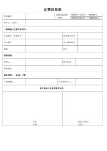 发票信息表