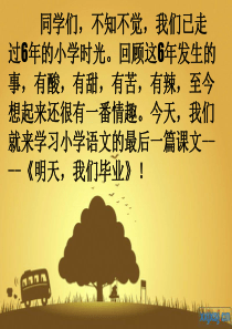 24《明天我们毕业》优秀课件