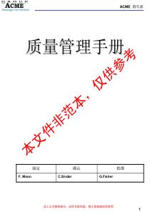 ISO TS16949流程式文件品士范本