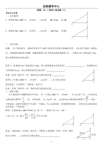 九年级下数学锐角三角函数导学案 (1)