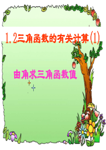 九年级下浙教版1.2 三角函数的有关计算(1)课件