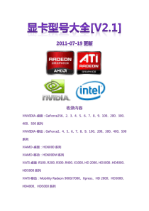 显卡型号大全【V2.1】