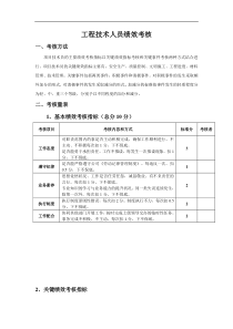 工程技术人员绩效考核