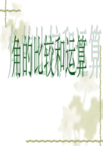 2角的比较和运算课件PPT