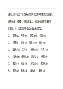 高考语文字词读音