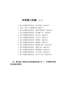 11、九、各种施工机械验收表格要点