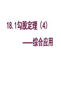 18[1].1勾股定理的应用(习题课)――10年3月18日