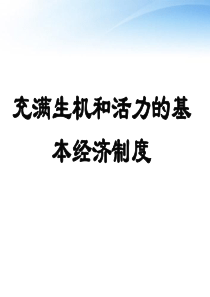 九年级政治 充满生机和活力的基本经济制度课件 鲁教版
