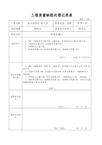 质量缺陷处理记录表